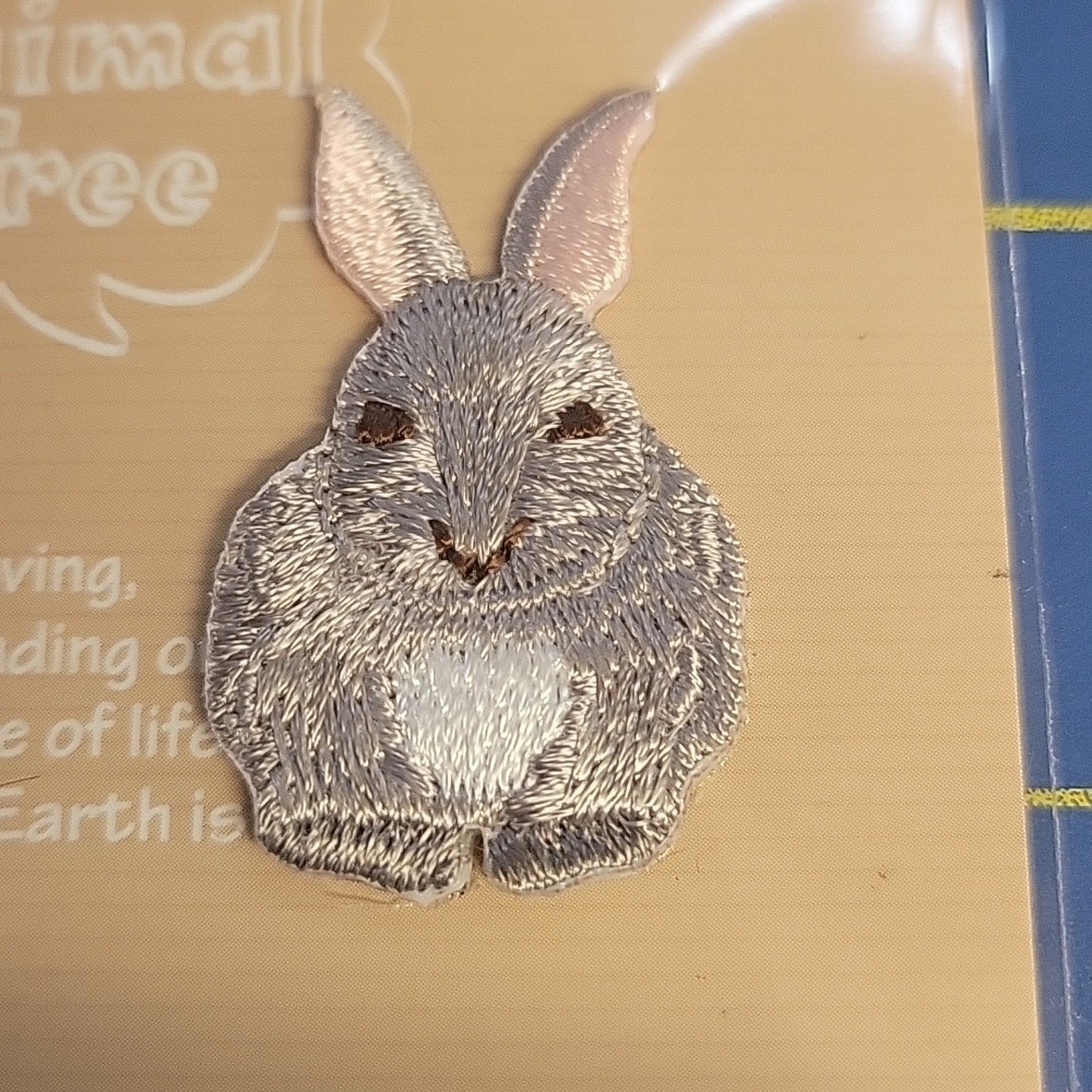 Bunny Rabbit Embroidered 1.25" Iron On Patch New
